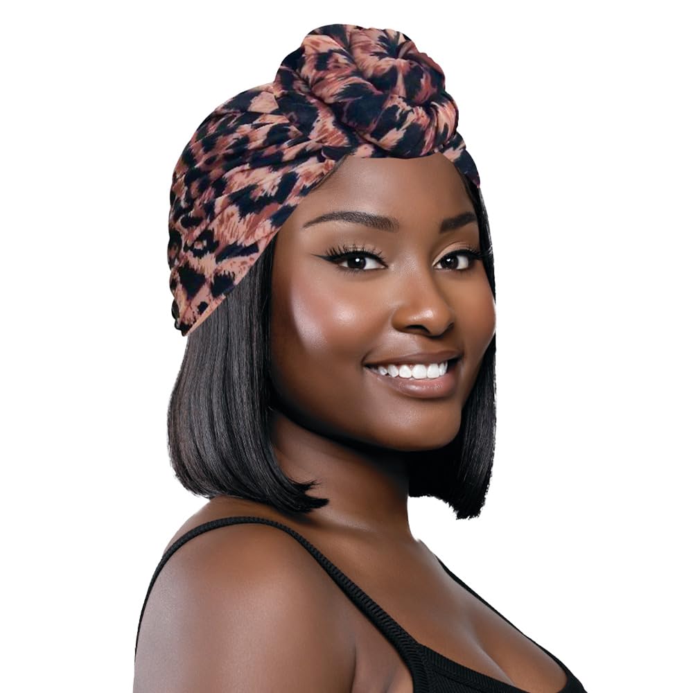 Amazon.com: Evolve Royal Ties Top Knot Turban | Pre-tied top-knot